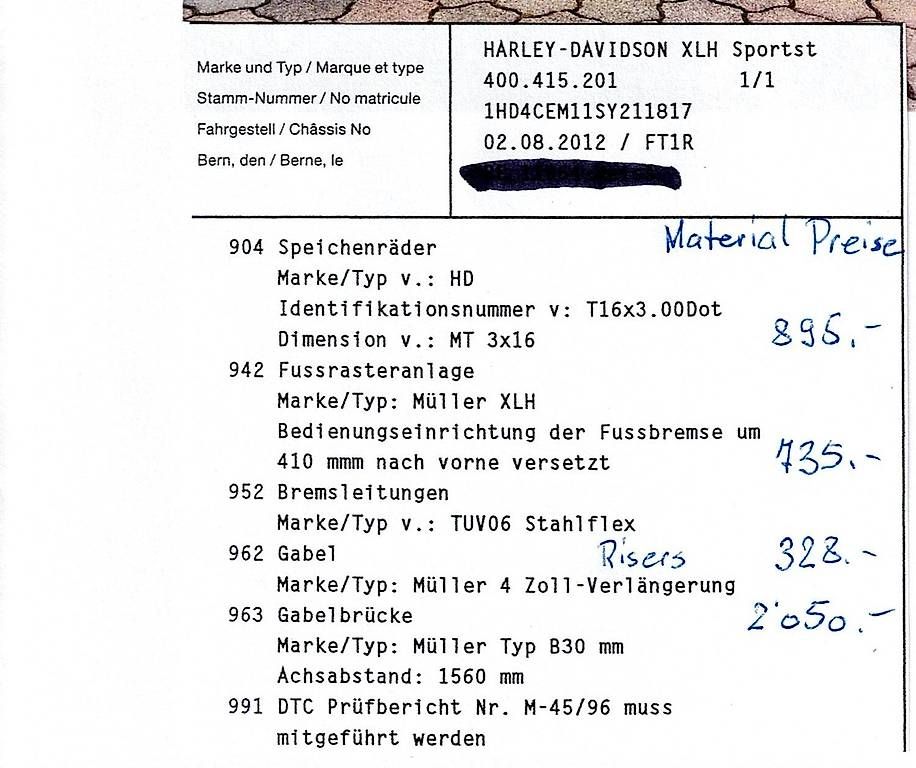 Harley-Davidson Chopper: Harley Davidson Sportster XLH 883 – Usato da Oberried Brienz venduto da kurs57 4