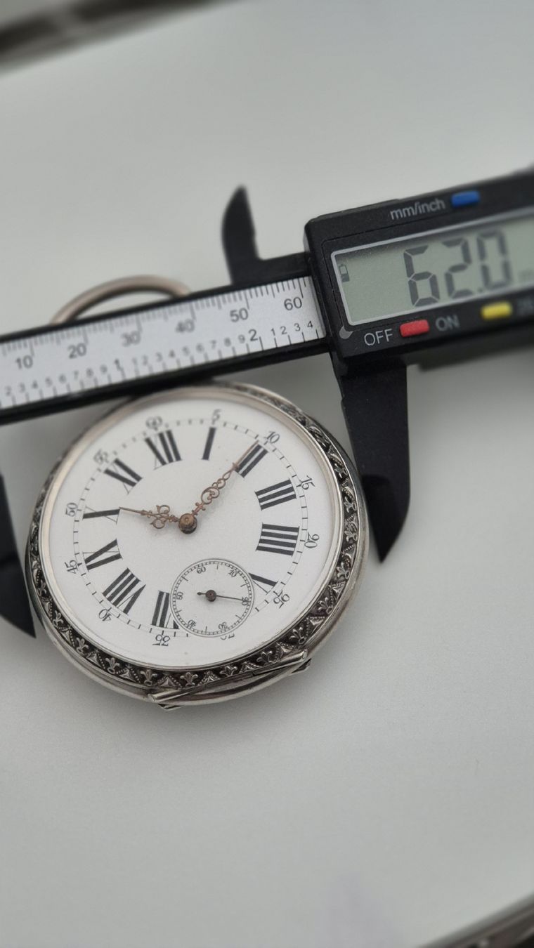 Uhren: Grosse Silbertaschenuhr, 62 mm, Top Zustand – Gebraucht aus Marbach SG von Zippo1401 1