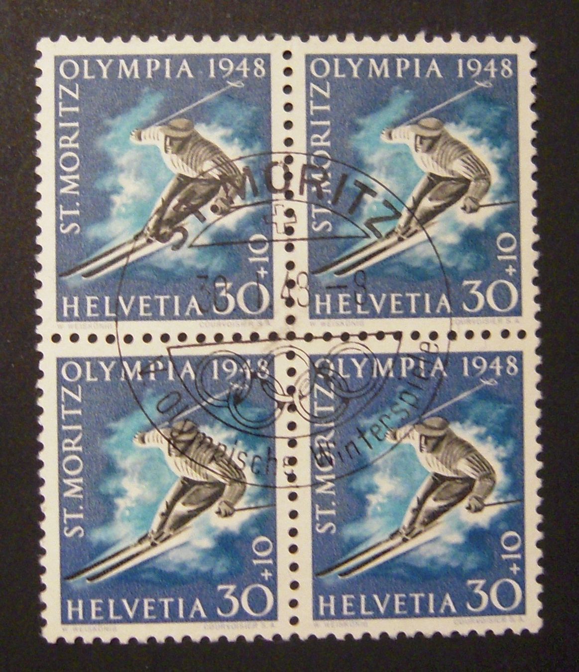 Tutti i francobolli: W28w VB gest. St. Moritz 30.1.48 – Usato da Stallikon venduto da Saentis2014