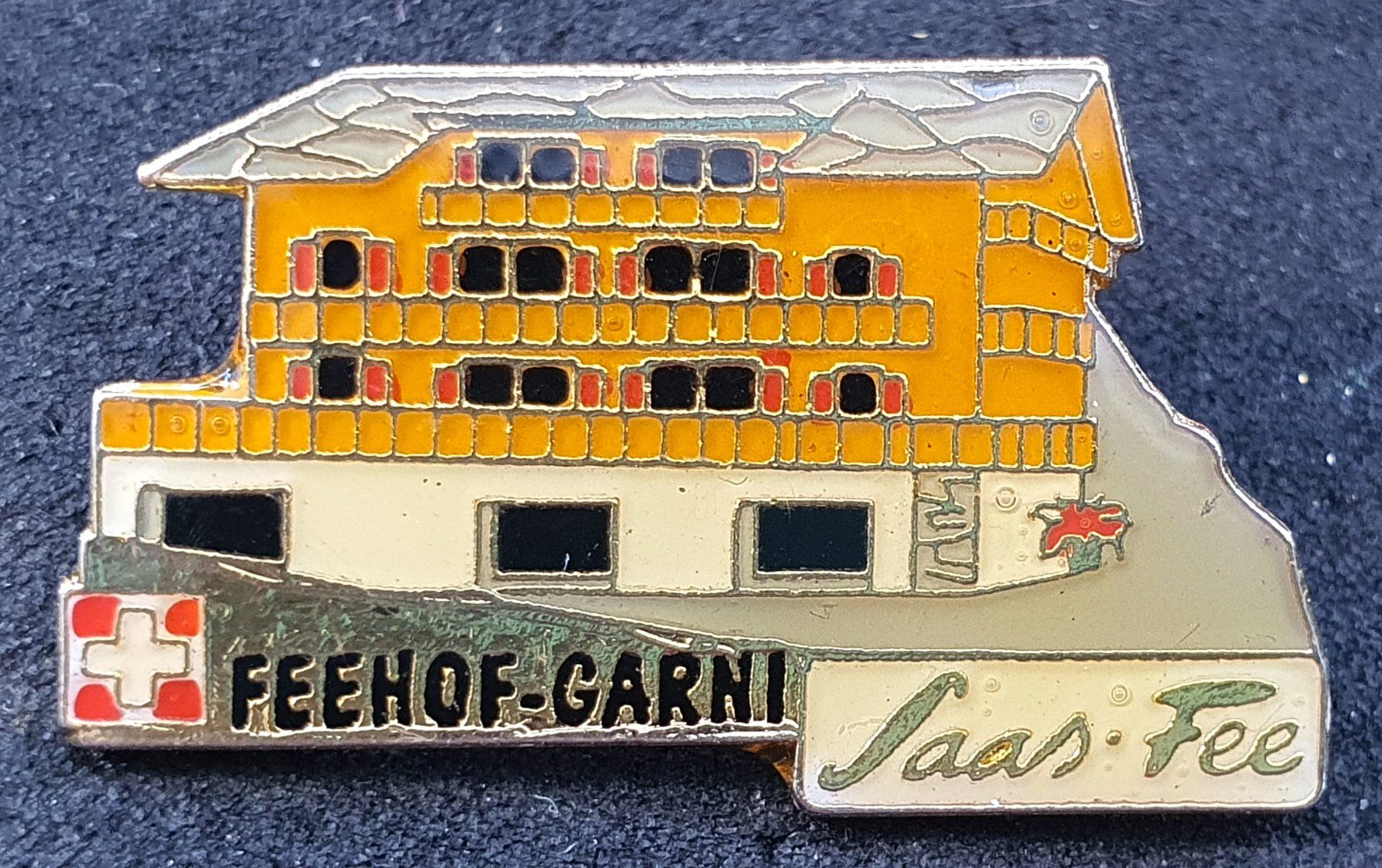 Placchette & Badge: CC624 - Pin FEEHOF - GARNI   Saas-Fee  Wallis – Usato da Reinach BL venduto da Boston-Verkauf