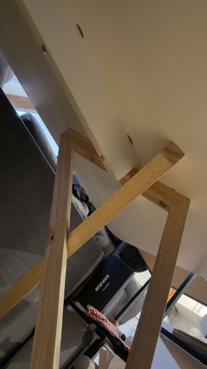 Tavoli: Moderner Ess-/Schreibtisch weiss Holzgestell – Usato da Luzern venduto da jan_8q25 2