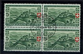 Pro Patria B22 bloc de 4 oblit. Heerbrugg