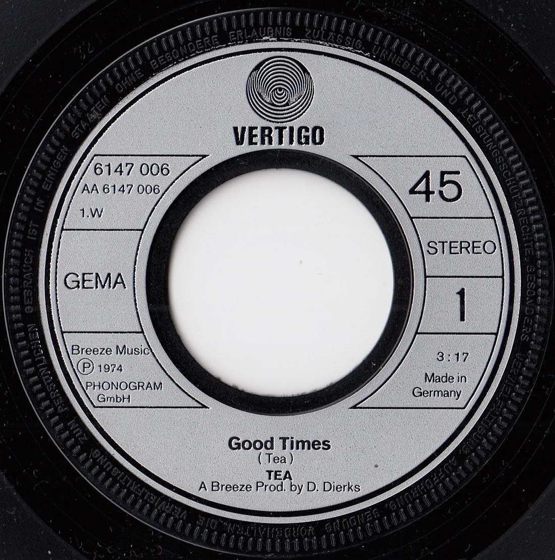 Schallplatten: Tea Vinyl Single von 1974 – Gebraucht aus Volketswil von Abcrecords 2