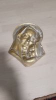 Madonna mit Kind, Wandrelief, vergoldet, Vintage aus Gips
