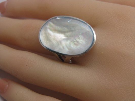 Anelli: Vintage Silber Ring 925 Perlmutt Gr. 63 – Usato da Ermatingen venduto da Decovin 6