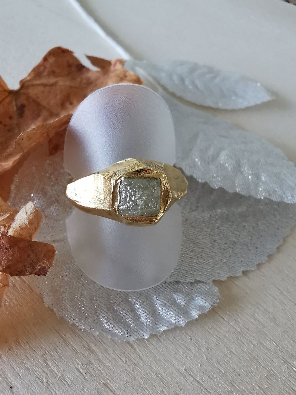 Anelli: 750/-- GG Ring mit Rohdiamant Einzigartiger Schmuck – Nuovo e nell'imballaggio originale da Dierikon venduto da Vittorio57 6