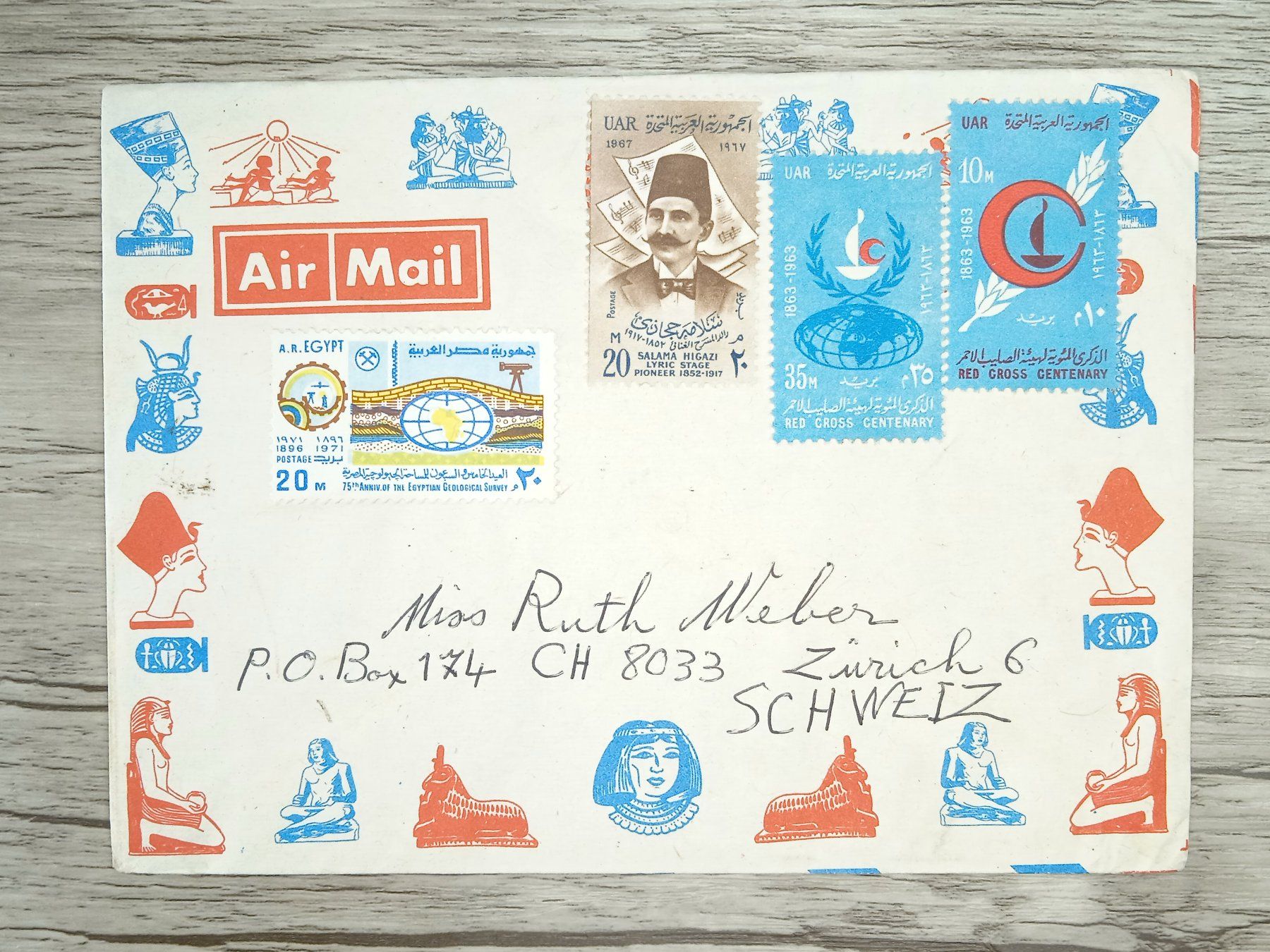 Tutti i francobolli: TR84 Enveloppe + Timbre Egypte 19xx – Usato da Cousset venduto da Patrick_Collections
