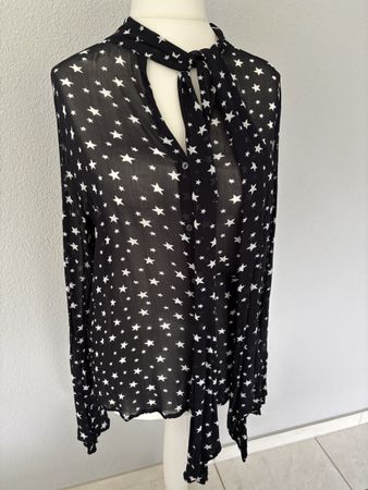 Coole schwarze Bluse mit Sternen von Denim&Supply, Grösse S!