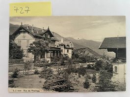alte Ansichtskarte Sierre, Vue de Pradegg, 1917