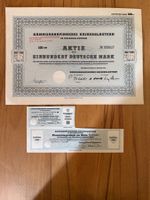 Aktie 1953 – Kammgarnspinnerei Kaiserslautern – 100 DM – Top