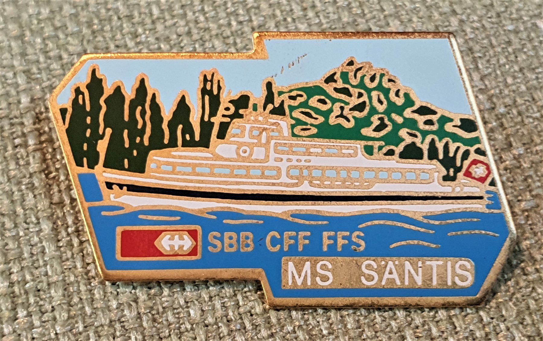 Placchette & Badge: I097 - Pin SBB CFF FFS Schiff MS Säntis – Usato da Reinach BL venduto da Boston-Verkauf