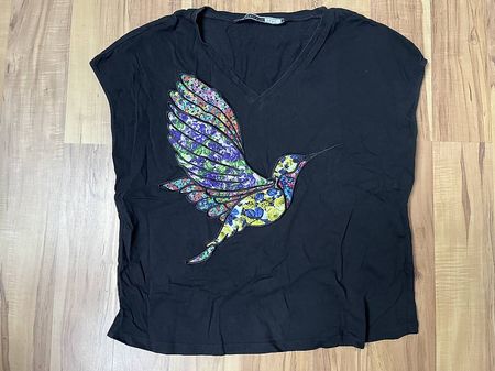 T-shirt Sportmax Code mit Vogelmotiv, Gr. S