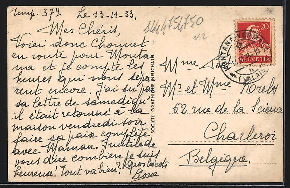Ansichtskarten: Montana, La Poste et Hotel Terminus, ave – Gebraucht aus Berlin von bartko-reher 1