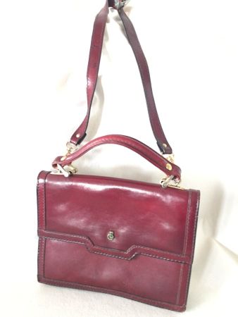 Vintage 70er Leder Umhänge/Hand Tasche