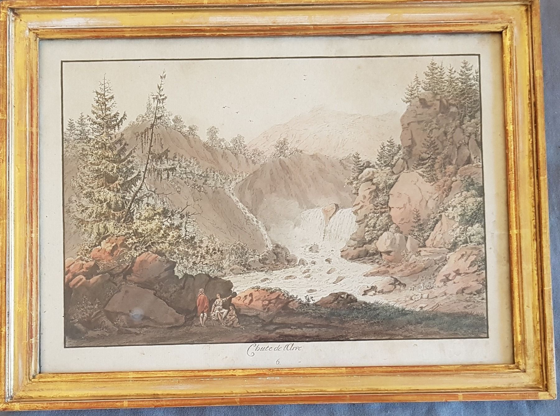 Tableaux: belle gravure chute de l'Arve début 19 è – D'occasion à Lausanne par leneko 1