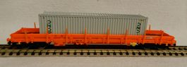 Fleischmann Rungenwagen mit Container