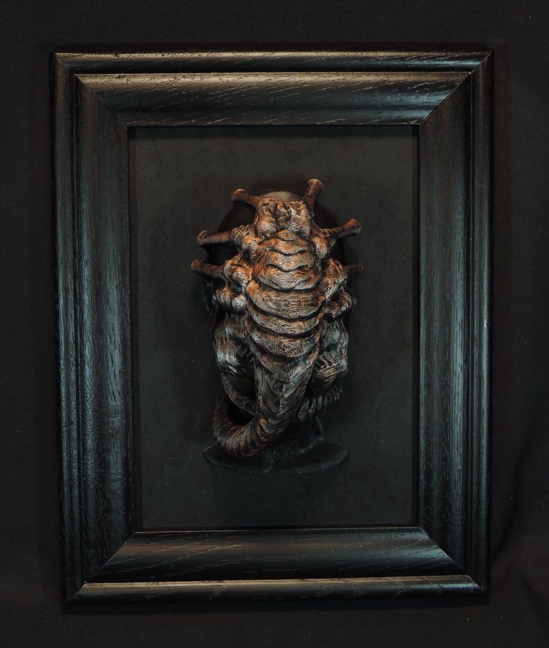 Statuette: Alien Facehugger Skulptur im Holzrahmen – Usato da Duggingen venduto da roterbambus 1
