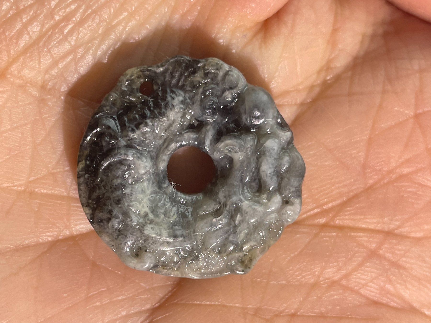 Ciondoli: Echte chinesische -Jade Drache Pi-Scheibe Ca.2.3-2.8cm – Nuovo (secondo la descrizione) da Schiers venduto da sisikristall 4