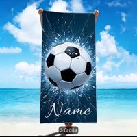 Strand,Badetuch mit Fussball Motiv,personalisierbar!40x60cm 