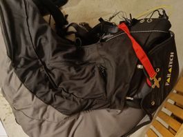 Paragliding Harness Paratech PAD 2 schwarz grau gebraucht