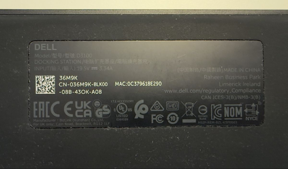 Dell Docking station: Dell D3100 USB 3.0 Docking Station DisplayLink 4K – Nuovo (secondo la descrizione) da Corgémont venduto da timhari 4