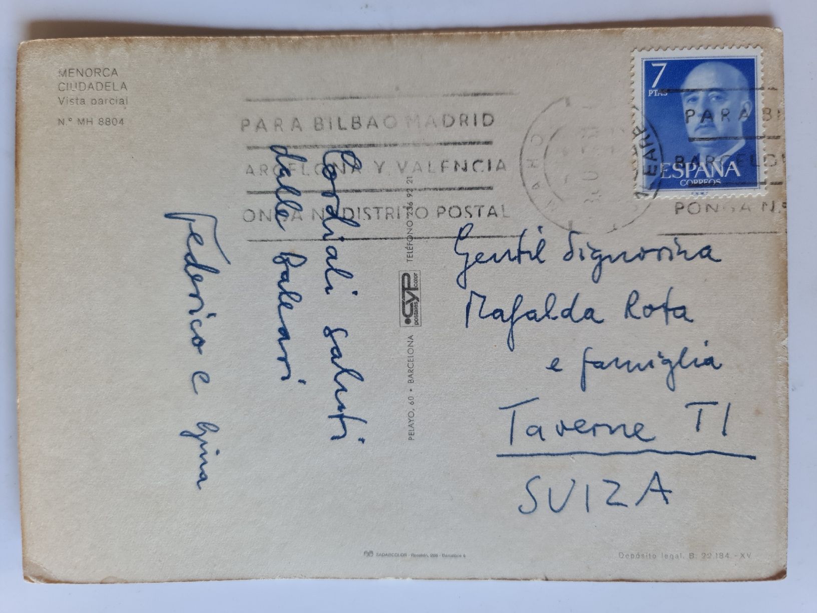 Cartoline postali: Ansichtskarte Menorca Spanien 872 – Usato da Dintikon venduto da Vexi 1
