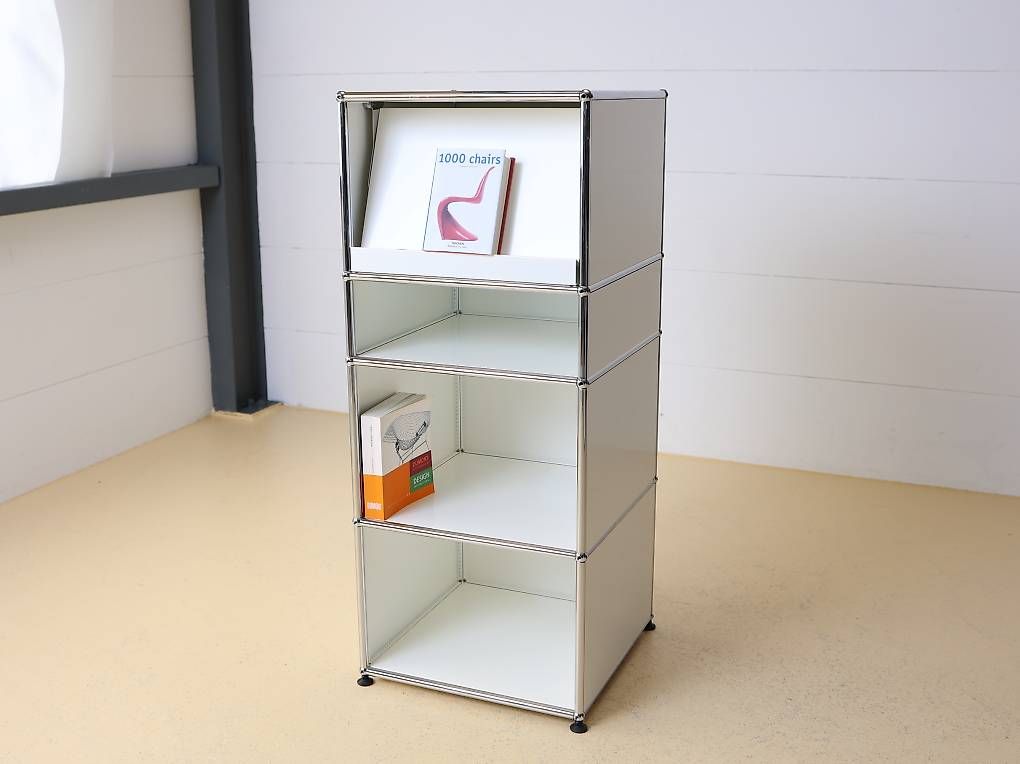 USM Scaffali: USM Haller Highboard Reinweiss mit Prospekthalter – Usato da Meinisberg venduto da atelier_TILIJA 9