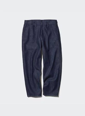 Uniqlo Wide Tapered Jeans, Blau, Gr. L