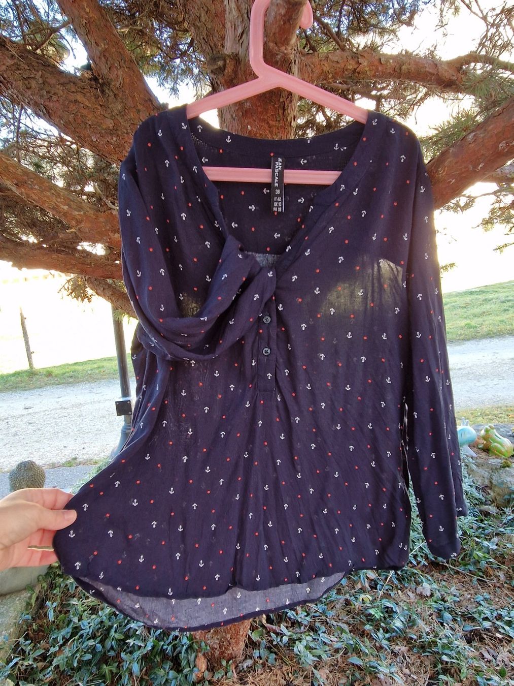 Camicette: Bluse / Tunika blau Rockabilly,Anker/Polka Dots,Gr.36 – Usato da Siblingen venduto da Vany_McDougall 6