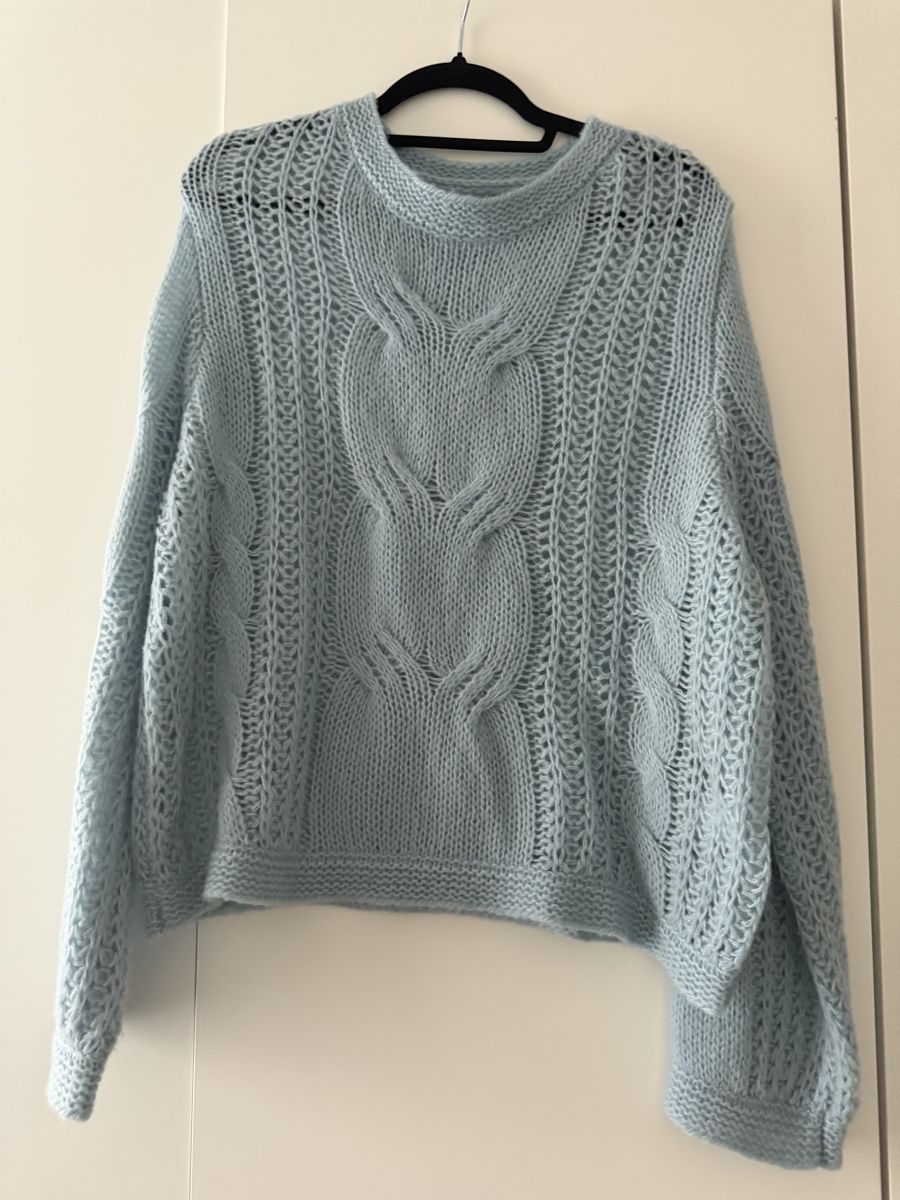 Pulls & Sweat-shirts: Pullover Lu Ren hellblau Kaschmir Seide Grösse L neu – D'occasion à Schindellegi par schindeli