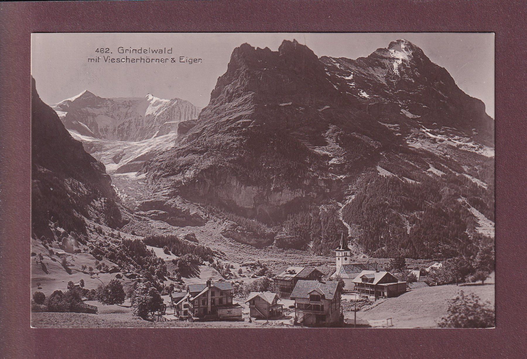 Ansichtskarten: GRINDELWALD - Viescherhörner - Eiger – Gebraucht aus Pully von nicecards