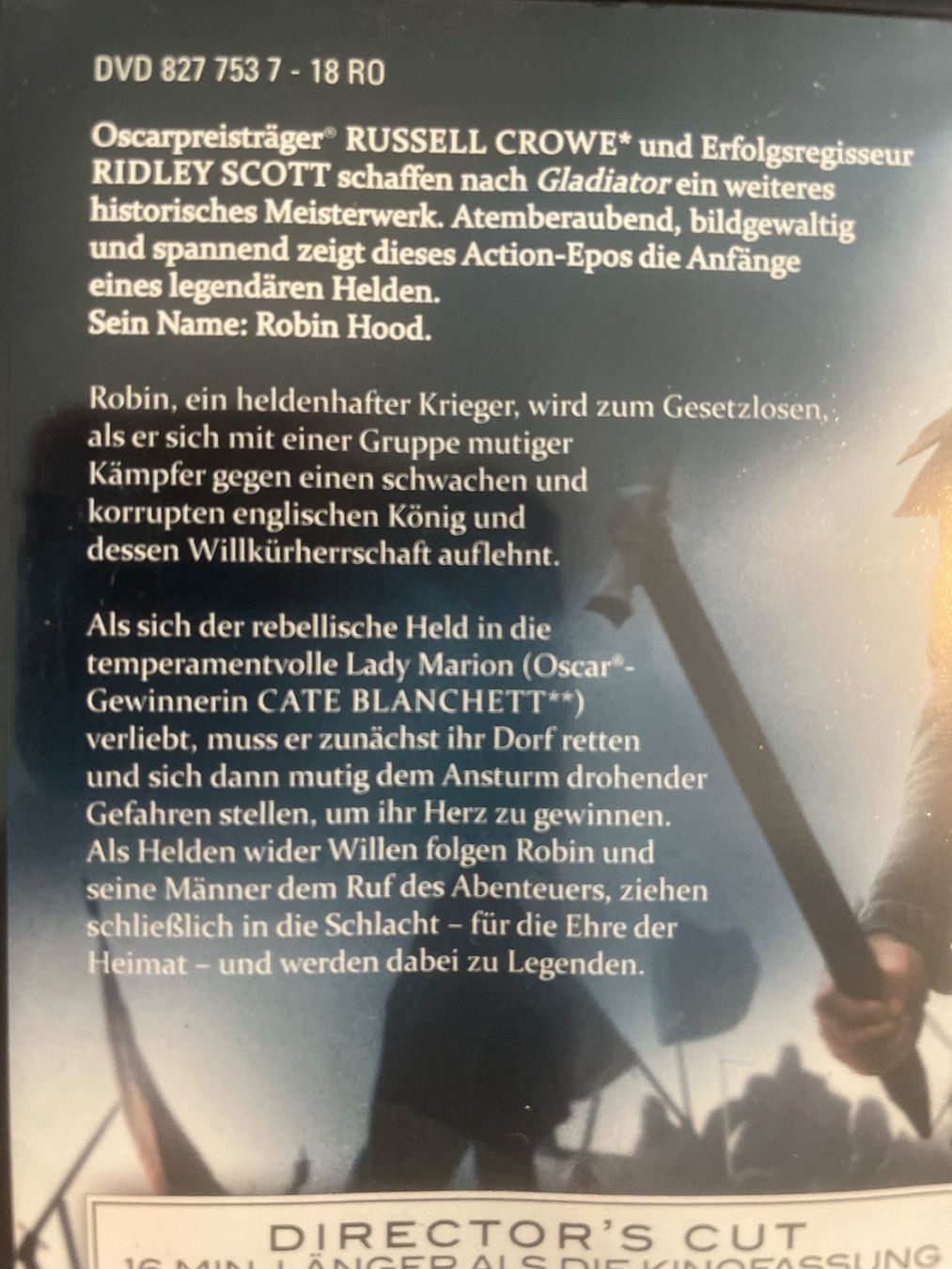 Alle DVDs: Robin Hood, mit Russel Crowe und Cate Blanchett – Gebraucht aus Winterthur von machmaschine 2