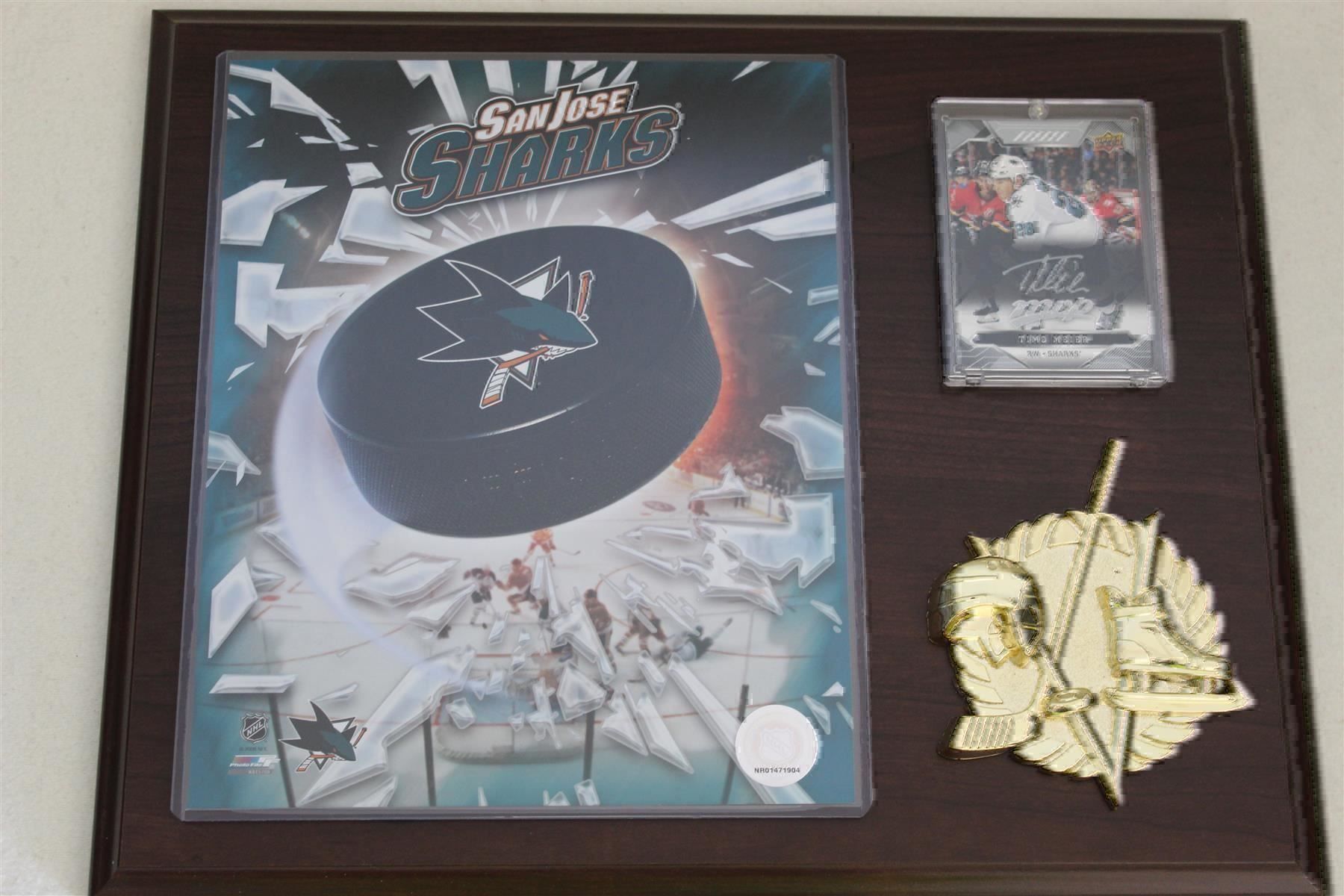 NHL Carte collezionabili: NHL Timo Meier San José Sharks Plakette – Nuovo e nell'imballaggio originale da Reinach BL venduto da RetroGamesSportsMore 1