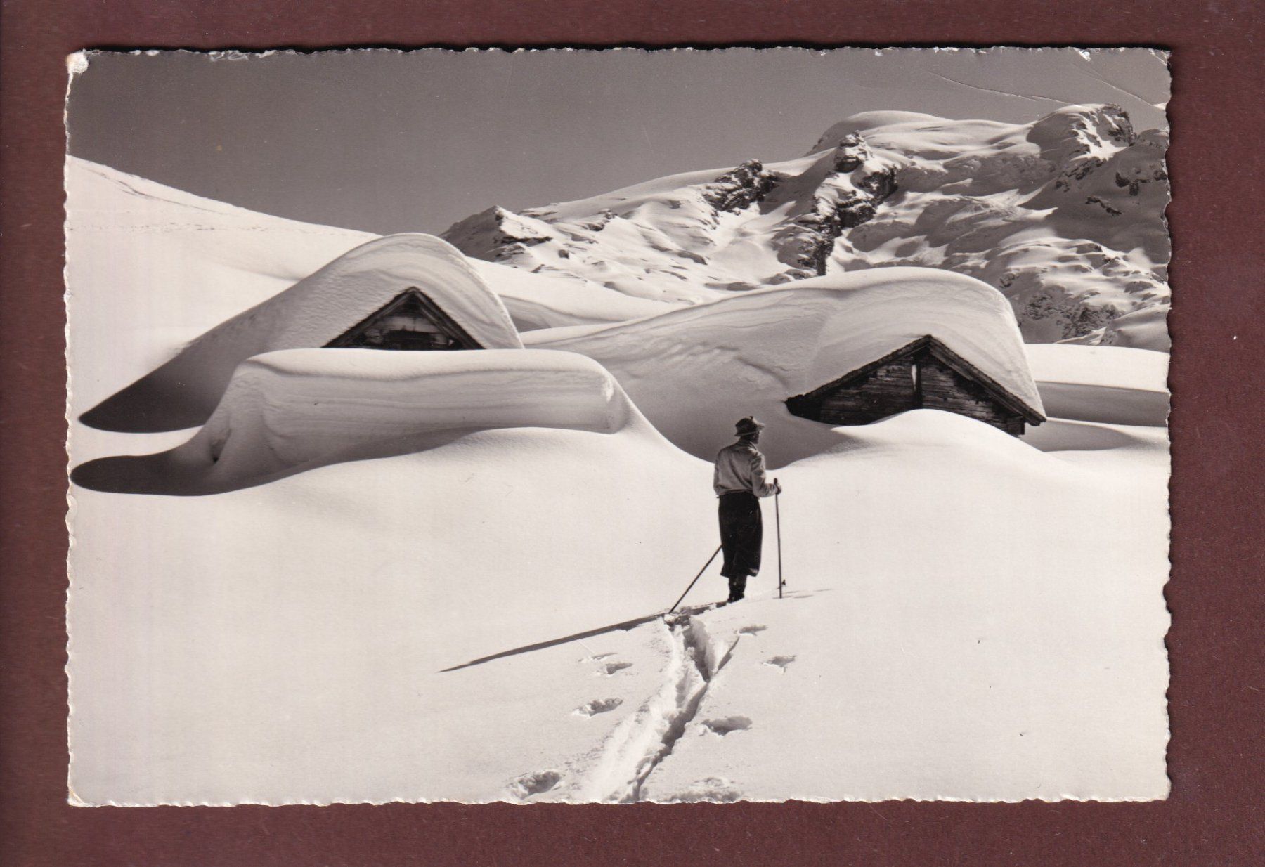 Cartoline postali: TRÜBSEE-ABFAHRT - 1938 // Eckbug // – Usato da Pully venduto da nicecards