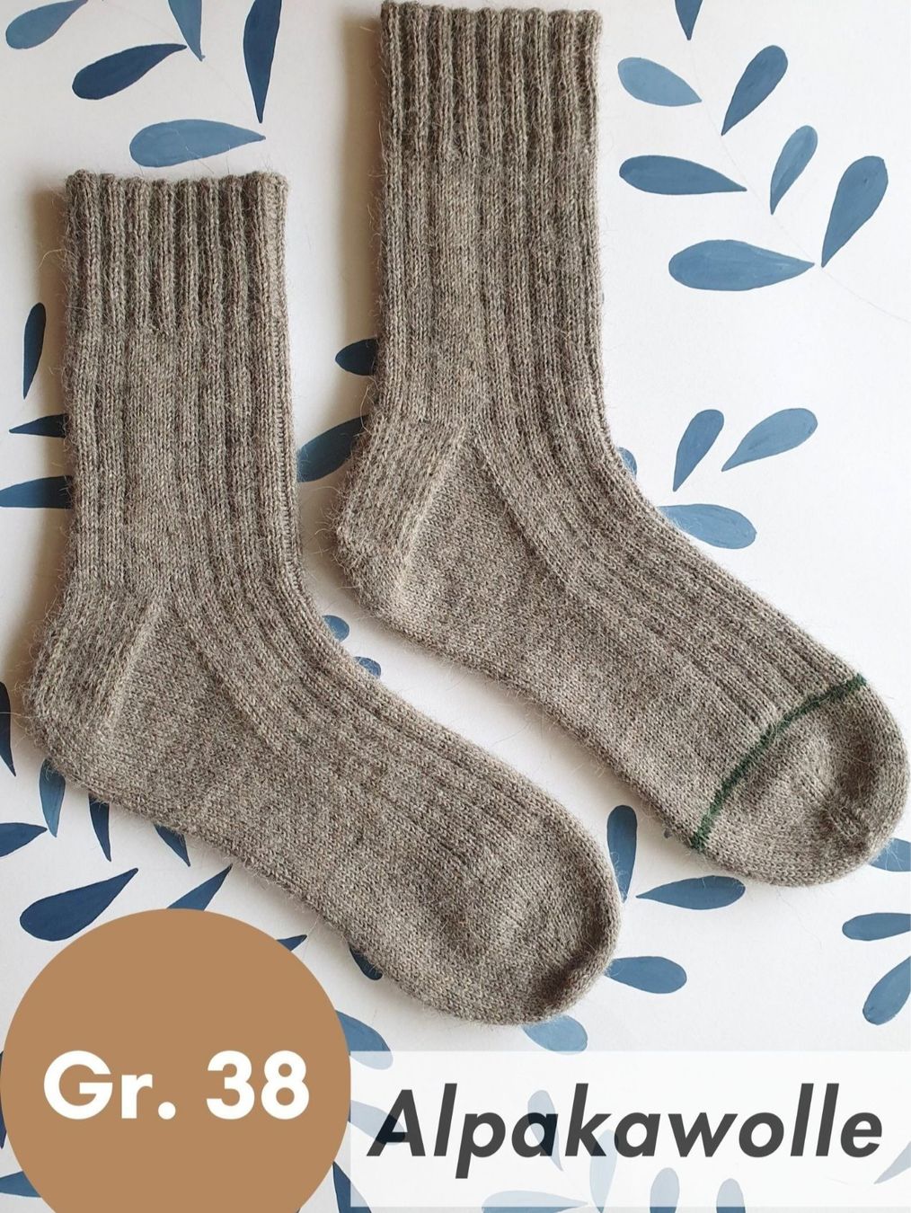 Calze: Handgestrickte Socken, Gr. 38, Wollsocken, Geschenk – Nuovo e nell'imballaggio originale da Neunkirch venduto da Sandramay