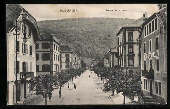 Ansichtskarten: AK Fleurier, Avenue de la Gare – Gebraucht aus Berlin von bartko-reher