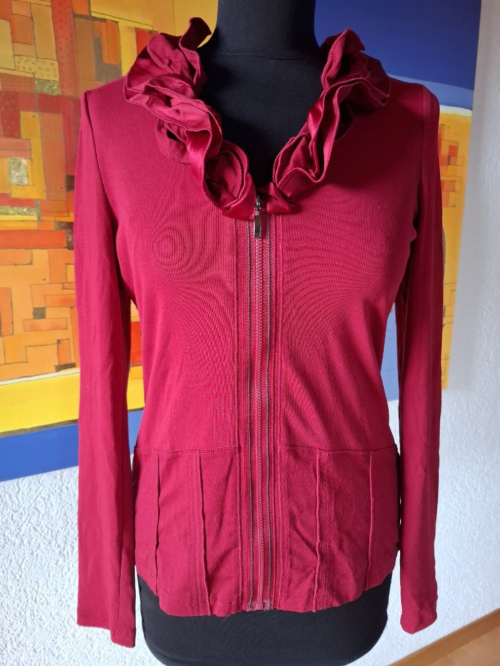Giacche: Jacke Gr 38 Rot pulli herbst Reissverschluss romantisch 43 – Usato da Vinelz venduto da sonnenmond77 9