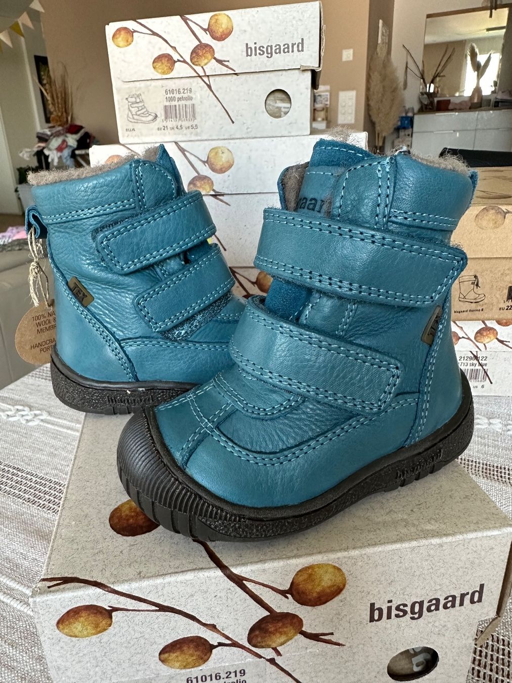 Lammfell Gefüttert Bisgaard Winterstiefel Gr 23 Bisgaard