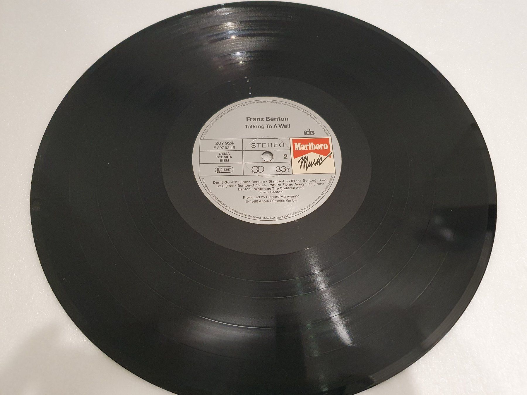 Dischi in vinile: Franz Benton – Talking To A Wall – Usato da Uster venduto da Vinyl-Leidenschaft 4