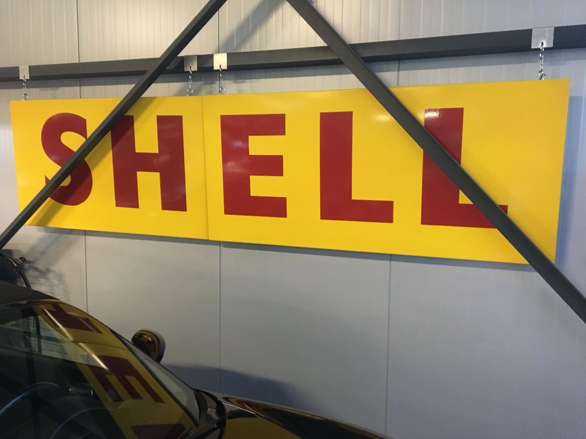 Shell Insegne: SHELL Emailschild gross! - 315x82cm – Usato da Sutz venduto da Cash900 1
