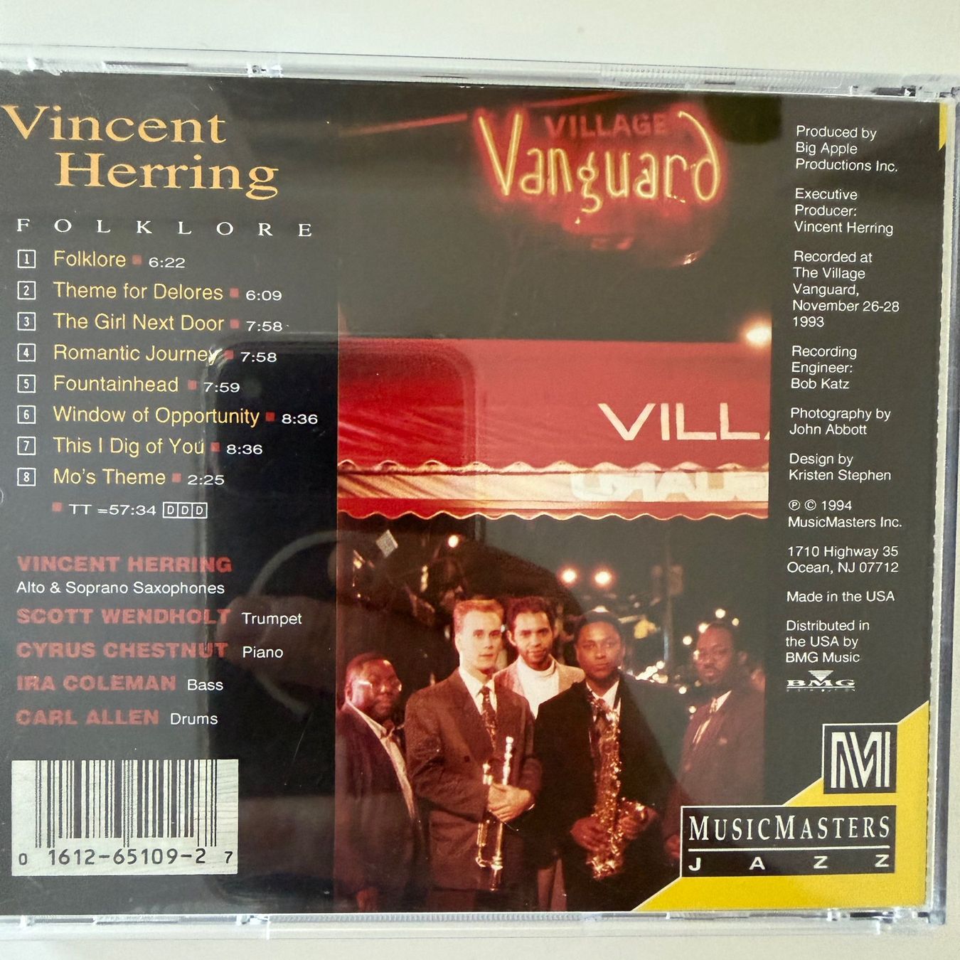 CDs: Vincent Herring - Folklore Live Vanguard feat. Ira Coleman – Gebraucht aus Zug von Mirare9 2