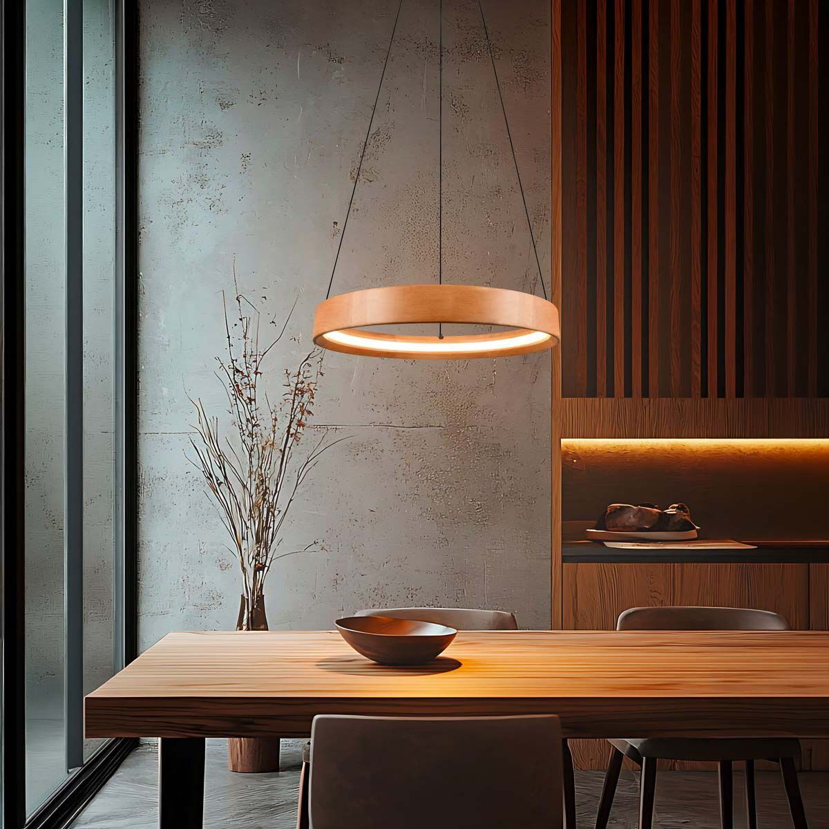 Kronleuchter & Deckenlampen: LED Pendelleuchte, Holz,50 cm Ø – Neu (gemäss Beschreibung) aus Kreuzlingen von Smart-Light 1