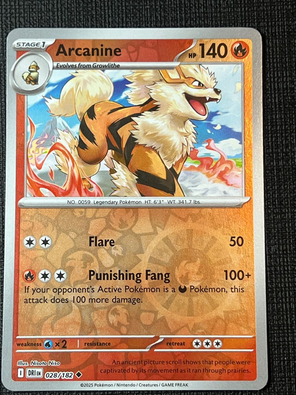 Pokémon Carte collezionabili: Pokemon Arcanine 028/182 DRI Reverse Holo – Usato da Appenzell venduto da RMBricks