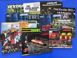Diverse Kataloge und Broschüren von Märklin , Primex, Trix