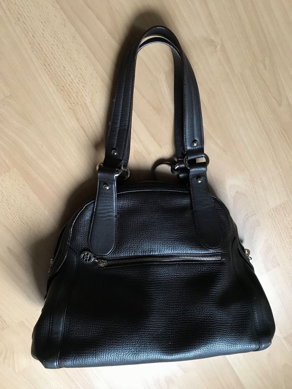 Borse: sac à main en cuir brun marque Pourchet – Usato da La Neuveville venduto da e_perriard 4