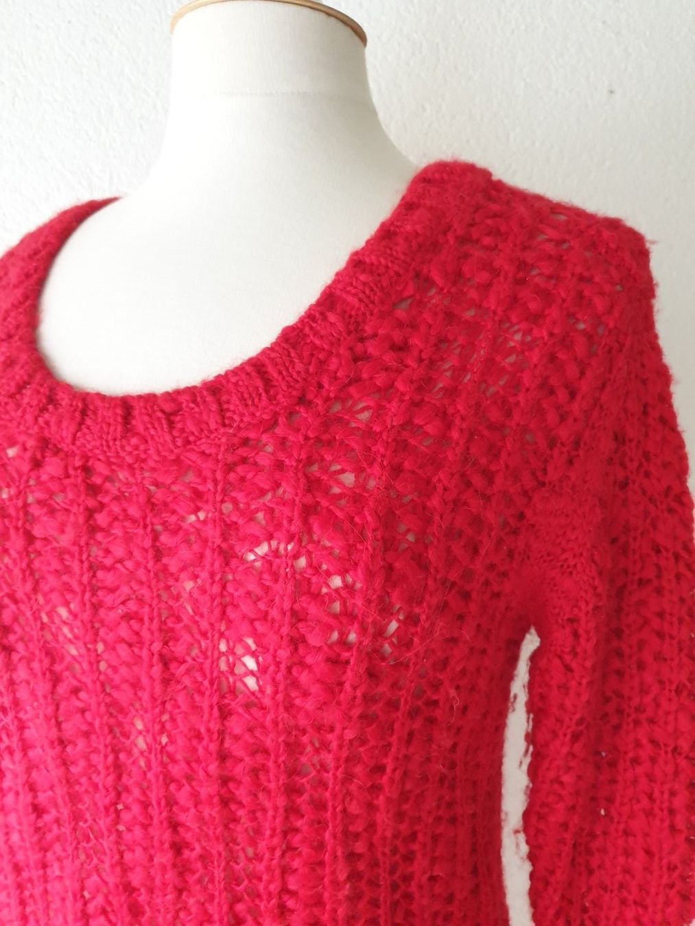 Maglioni & Felpe: DEPT LONGPULLI PULLOVER XS S ROT WOLLE 36 34 STRICKPULLI TOP – Usato da Elsau venduto da the-colorful-side 5