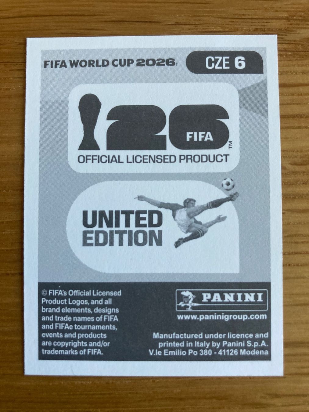 Panini Carte collezionabili: WM Sticker CZE 6 – Nuovo (secondo la descrizione) da Winterthur venduto da Whitefish 1