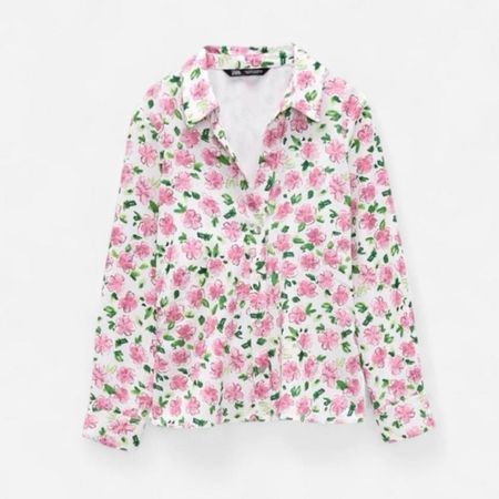 Zara floral blouse