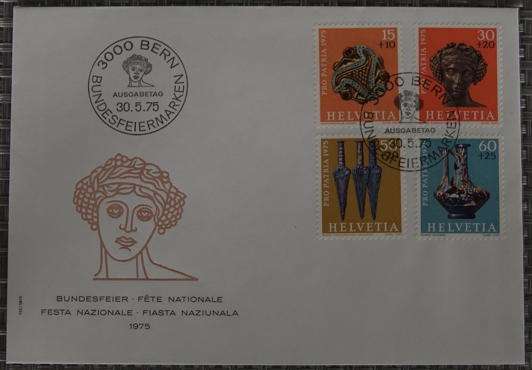 Tutti i francobolli: Pro Patria FDC-Couvert 1975 ET-Gestempelt – Usato da Goldau venduto da Bofi0