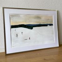 Winterlandschaft Schnee Hügel Impressionismus Kunst Bammert